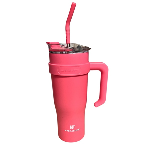 Hydroflow Other - Hydraflow Pink Hot/Cold Beverage Cup With Straw